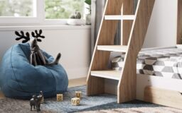 Flair Flick Triple Bunk Bed with Storage in Light Oak - Size: Single - thumbnail 4