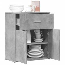 Berkfield Home Sideboard Concrete Grey 60x31x70 cm Engineered Wood - Size: 60 x 31 x 70 cm - thumbnail 4
