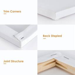 SPETLEK 20 Pack Canvas Set-White Painting for Acrylic, Oil & Watercolor Artist in White - thumbnail 4