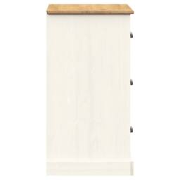 Berkfield Home Sideboard with Drawers VIGO 78x40x75 cm White Solid Wood Pine - Size: 78 x 40 x 75 cm - thumbnail 6