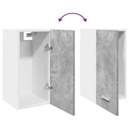 Berkfield Home Hanging Cabinet Lyon Concrete Grey 30x31x60 cm Engineered Wood - Size: 30 x 31 x 60 cm - thumbnail 8