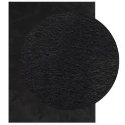 Berkfield Home Rug HUARTE Short Pile Soft & Washable Black 140x200 cm - Size: Medium - thumbnail 1