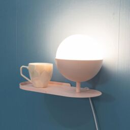 ValueLights Marlow Blush Pink Wall Shelf Lamp - thumbnail 4