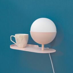 ValueLights Marlow Blush Pink Wall Shelf Lamp - thumbnail 3