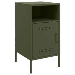 Berkfield Home Bedside Cabinets 2 pcs Olive Green 36x39x68 cm Steel - Size: 36 x 39 x 68 cm - thumbnail 5