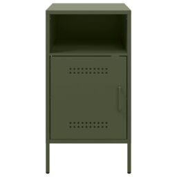Berkfield Home Bedside Cabinets 2 pcs Olive Green 36x39x68 cm Steel - Size: 36 x 39 x 68 cm - thumbnail 6