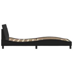 Berkfield Home Bed Frame without Mattress Black 90x190 cm Single Faux Leather - thumbnail 5