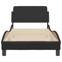 Berkfield Home Bed Frame without Mattress Black 90x190 cm Single Faux Leather - thumbnail 4