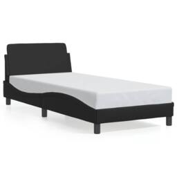 Berkfield Home Bed Frame without Mattress Black 90x190 cm Single Faux Leather - thumbnail 2