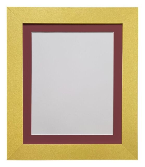 Frames & Mirrors 4U Metro Gold Frame with Red Mount for Image Size A3 - image 1
