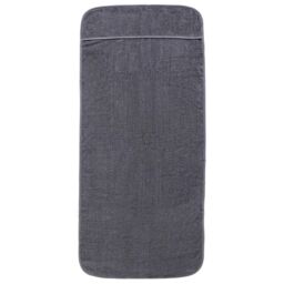 Berkfield Home Beach Towels 2 pcs Anthracite 75x200 cm Fabric 400 GSM in Black - thumbnail 3