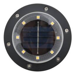 Berkfield Home Solar Ground Lights with Ground Spikes Outdoor 4 pcs Warm White in Black - thumbnail 5