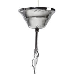 Wyld and Coco Emperor Six-Light Pendant Chandelier Glossy Chrome Acrylic Shades in Silver - thumbnail 6