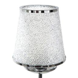 Wyld and Coco Emperor Six-Light Pendant Chandelier Glossy Chrome Acrylic Shades in Silver - thumbnail 4
