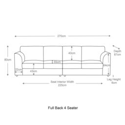 Furnishings For Less UK Crystal Crushed Velvet Long 4 Seater Sofa Full Back Curved Arm Full Back in Beige - thumbnail 4