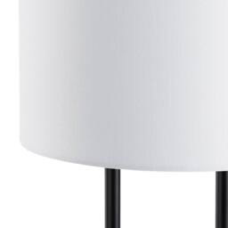 Wyld and Coco Table Lamp - White Fabric Drum Shade with Grey Concrete Base - thumbnail 7