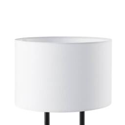 Wyld and Coco Table Lamp - White Fabric Drum Shade with Grey Concrete Base - thumbnail 5