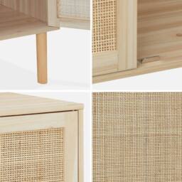 sweeek 80cm woven rattan storage cabinet in Beige - thumbnail 9