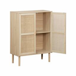 sweeek 80cm woven rattan storage cabinet in Beige - thumbnail 7