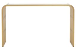 Orsina Vogue Matte Gold Slatted Console Table - thumbnail 7