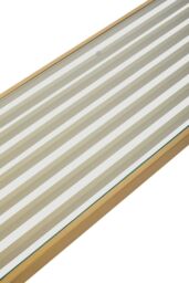 Orsina Vogue Matte Gold Slatted Console Table - thumbnail 5