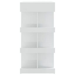 Berkfield Home Bar Table with Storage Rack High Gloss White 100x50x101.5 cm - thumbnail 6