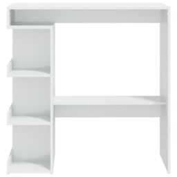 Berkfield Home Bar Table with Storage Rack High Gloss White 100x50x101.5 cm - thumbnail 5