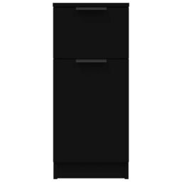 Berkfield Home Sideboard Black 30x30x70 cm Engineered Wood - Size: 30 x 30 x 70 cm - thumbnail 6