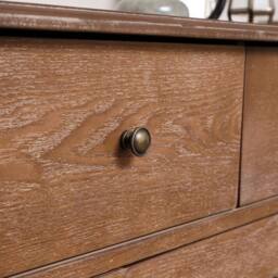 Melody Maison Dark Wood Dressing Table Set, Chest Of Drawers & Pair Of Bedside Tables - Ashwell Range in Dark Brown - thumbnail 6