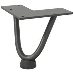 Berkfield Home Hairpin Table Legs 4 pcs Anthracite 10 cm Solid Steel in Dark Grey - thumbnail 4