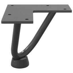 Berkfield Home Hairpin Table Legs 4 pcs Anthracite 10 cm Solid Steel in Dark Grey - thumbnail 6