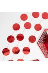 KDMD Red Foil Circle Garland 2 Pack - thumbnail 3