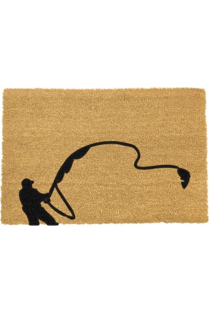 Artsy Mats Fishing Doormat - Regular 60x40cm in Black - Size: 40 cm x 60 cm - image 1
