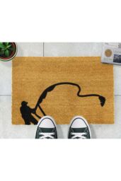 Artsy Mats Fishing Doormat - Regular 60x40cm in Black - Size: 40 cm x 60 cm - thumbnail 3