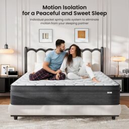 Dprodo 25CM Medium Firm Hybrid Mattress - Memory Foam & Pocketed Springs in Cool White - Size: Small Double - thumbnail 7