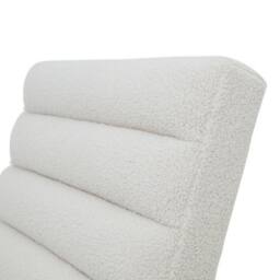 Lemon Pavilion Furniture and Decor Boucle Ribbed Ark Chair - Metal - L96 x W63 x H90 cm - Black in Cream - thumbnail 3