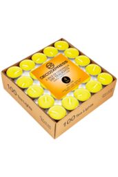 Deco Express Citronella Candles 4 Hours Pack of 100 in Yellow