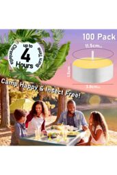 Deco Express Citronella Candles 4 Hours Pack of 100 in Yellow - thumbnail 6