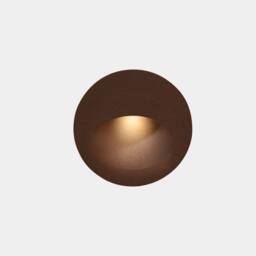 Netlighting Bat Outdoor LED Recessed Wall Light Round Brown IP65 2.2W 3000K - thumbnail 1