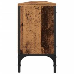 Berkfield Home TV Cabinet with Drawer Old Wood 200x25x44 cm Engineered Wood in Brown - Size: 200 x 25 x 44 cm - thumbnail 6