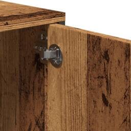 Berkfield Home TV Cabinet with Drawer Old Wood 200x25x44 cm Engineered Wood in Brown - Size: 200 x 25 x 44 cm - thumbnail 9