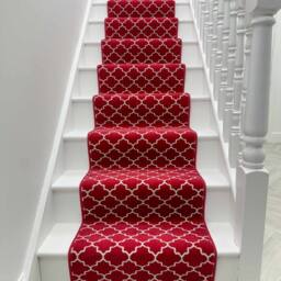 runrug Stair Runner Carpet for Staircases - Soft & Comfy, 9mm - 'Avanti' in Red - Size: 60 cm x 630 cm - thumbnail 3