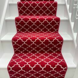runrug Stair Runner Carpet for Staircases - Soft & Comfy, 9mm - 'Avanti' in Red - Size: 60 cm x 630 cm - thumbnail 4