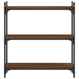 Berkfield Home Bookcase 3-Tier Brown Oak 80x30x86 cm Engineered Wood - Size: 80 x 30 x 86 cm - thumbnail 4