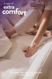 Slumberdown 10cm 4 Inch Extra Deep Temperature Regulating Mattress Topper in White - Size: Double - thumbnail 5