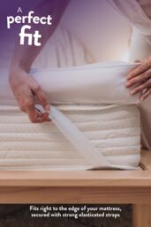 Slumberdown 10cm 4 Inch Extra Deep Temperature Regulating Mattress Topper in White - Size: Double - thumbnail 4