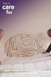 Slumberdown 10cm 4 Inch Extra Deep Temperature Regulating Mattress Topper in White - Size: Double - thumbnail 6