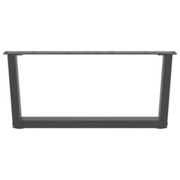 Berkfield Home Dining Table Legs V-Shape 2 pcs Anthracite 70x(30-31.3) cm Steel in Dark Grey - thumbnail 5