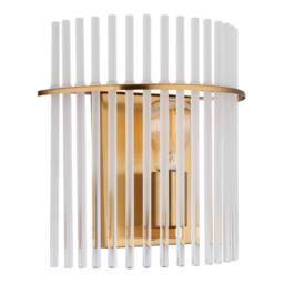 Netlighting Gorley Wall Lamp Gold Colours Matt Opal Glass Shade 1x E27 - thumbnail 2