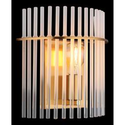 Netlighting Gorley Wall Lamp Gold Colours Matt Opal Glass Shade 1x E27 - thumbnail 3